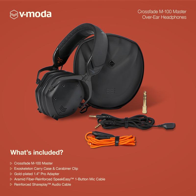 Fones de ouvido V-MODA Crossfade M-100 Master de alta resolução